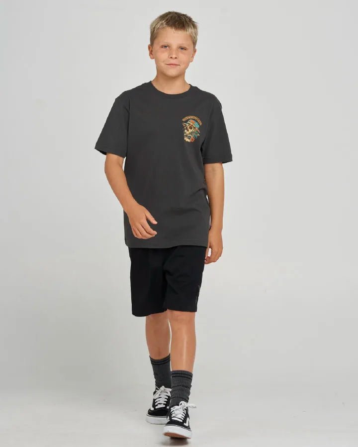 CAUGHT NOTHING | YOUTH SS TEE -The Mad HueysH126B01005-VINTAGE BLACK-6