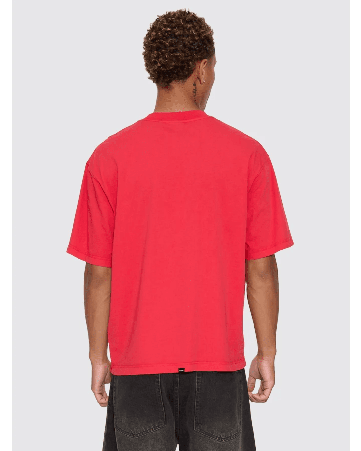 Chaotic Interventions Oversize Box Crop Tee -ThrillsTH26-129H-Winning Red-S