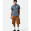 CHARTER PRINT S/S WVN - Brixton01218 - WASHED NAVY/ AZURE BLUE FLORAL - M