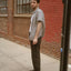 CHARTER STRIPE S/S WVN - Brixton1268 - CHARCOAL GREY - XXL