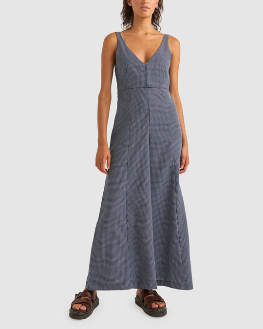 CHECK WIDE LEG JUMPSUIT