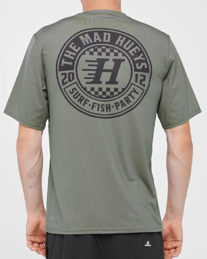 CHECKER HUEYS | RELAXED SS RASHIE -The Mad HueysH426M03006C-OLIVE-M