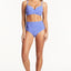Checkmate High Waist Gathered Side Pant - Sea LevelSL4140CK - Cobalt - 10