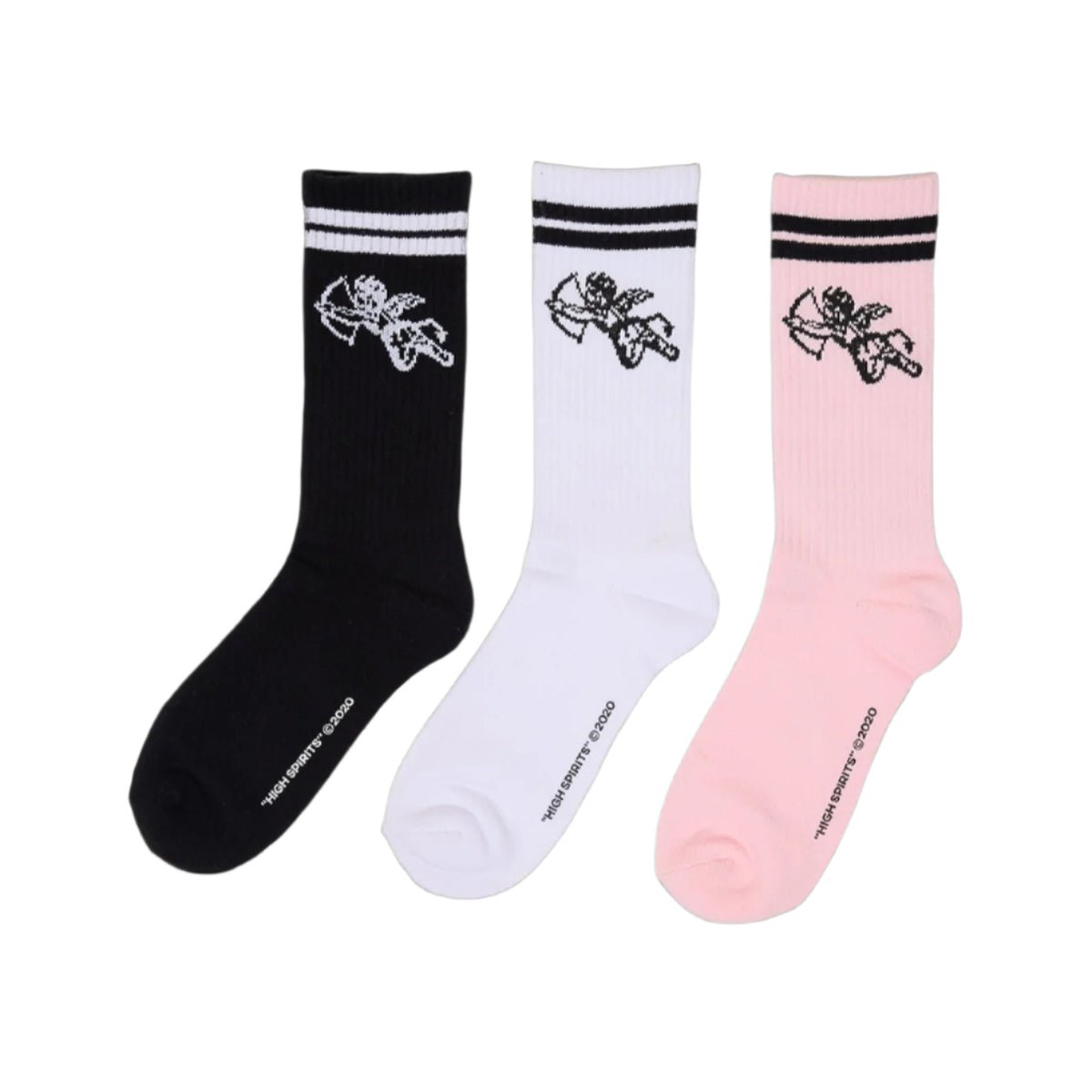 Cherub 3 Pack Socks - WorshipWPH25 - 1001PBA - One Size - Quartz - Black - White