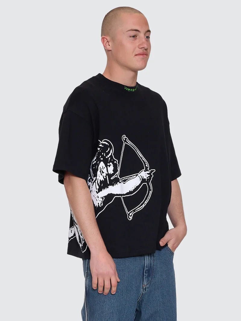 Cherub Box Fit Cropped Tee - WorshipPA26-115B-Black-S