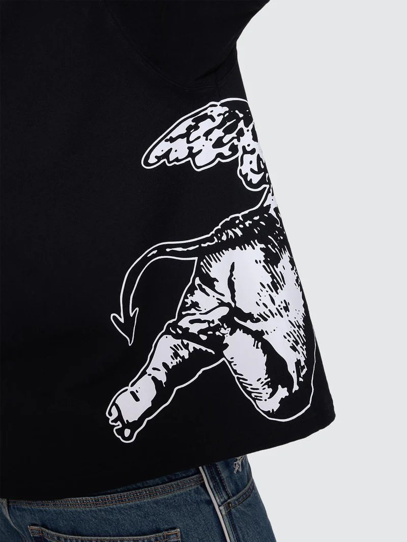 Cherub Box Fit Cropped Tee - WorshipPA26-115B-Black-S