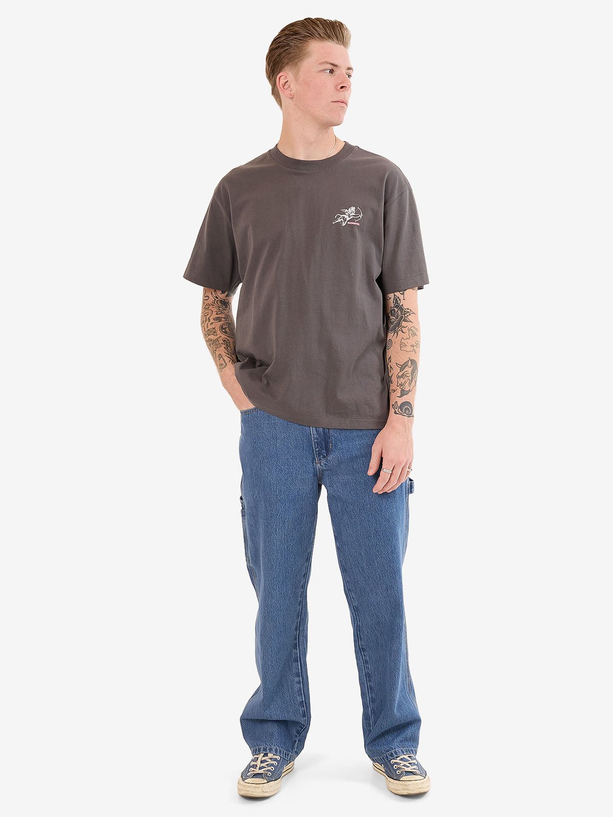 Cherub Tee - WorshipPH25 - 105BWW - S - Worn Black
