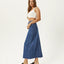 Chi Chi Organic Denim Midi Skirt - Afendsw230901 - abu - Authentic Blue - 26