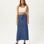 Chi Chi Organic Denim Midi Skirt - Afendsw230901 - abu - Authentic Blue - 26