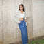 Chi Chi Organic Denim Midi Skirt - Afendsw230901 - abu - Authentic Blue - 26