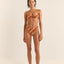 Chica Stripe Knotted Bandeau Top - Rhythm1024SW - BT13 - BRO - Brown - 10