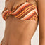 Chica Stripe Knotted Bandeau Top - Rhythm1024SW - BT13 - BRO - Brown - 10