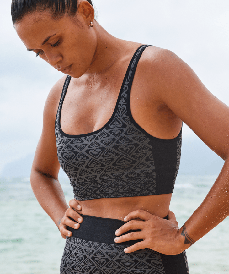 Chill Out Seamless Heart Bra - Roxyerjkt04107 - kvj0 - True Black - XStoS