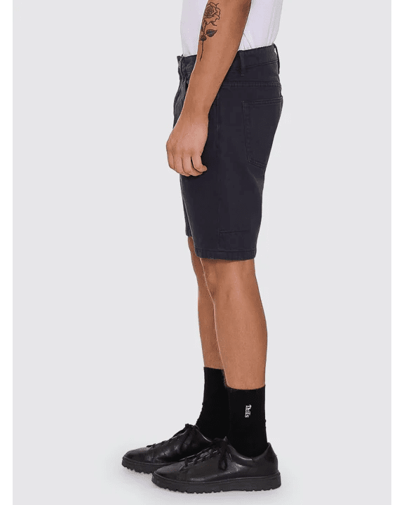 Chopped Hem Slim Straight Denim Short - ThrillsTDP-324BA-Aged Black-28