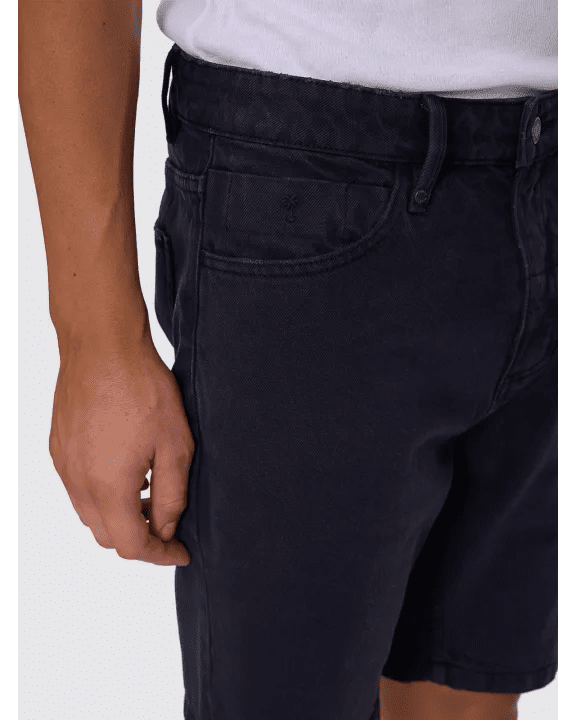 Chopped Hem Slim Straight Denim Short - ThrillsTDP-324BA-Aged Black-28