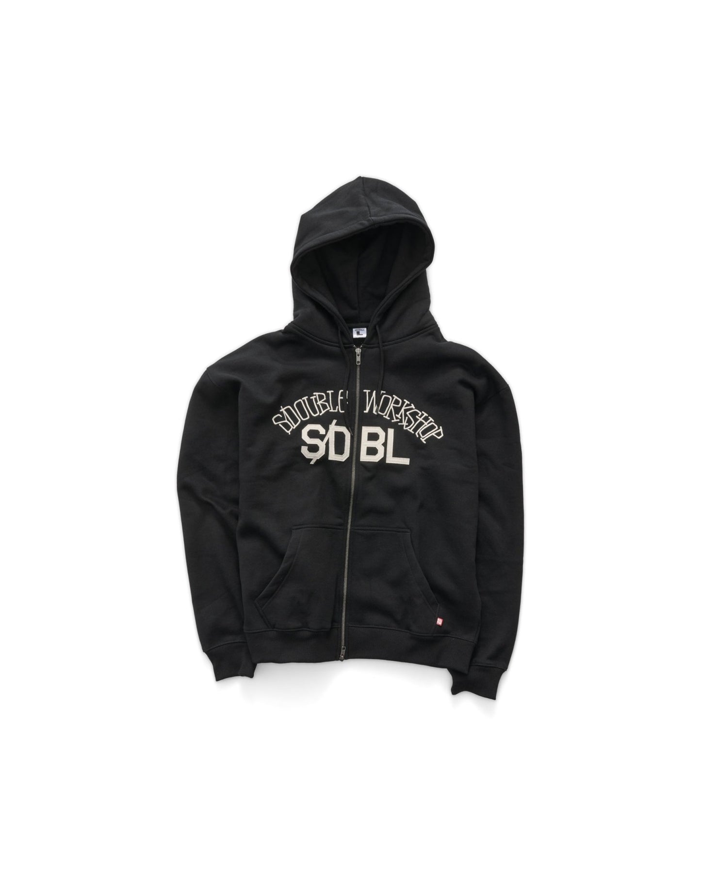 CHUCK FLEECE ZIP HOOD - S DoubleSD026W1209-BLACK-S