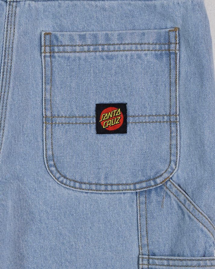 CLASSIC DOT CARPENTER JEAN SHORT - Santa CruzSB225 - SH01 - LIGHT WASHED INDIGO - 8