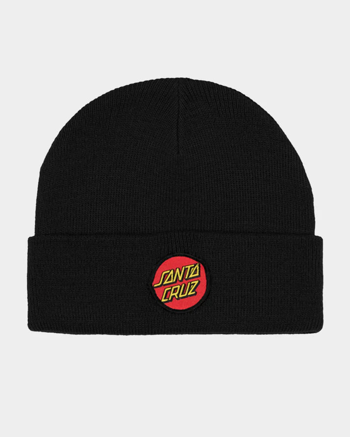 CLASSIC DOT PATCH BEANIE -Santa CruzSB123-HW11-BLACK-1sz
