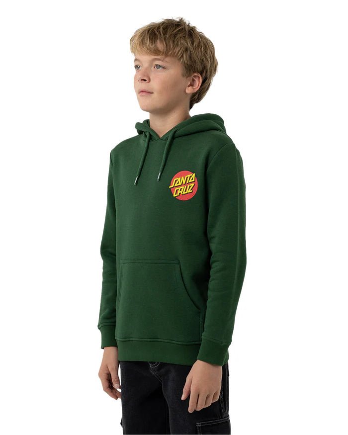 CLASSIC DOT PUFF CHEST HOODIE -Santa CruzSB125-HO02-DARK GREEN-8
