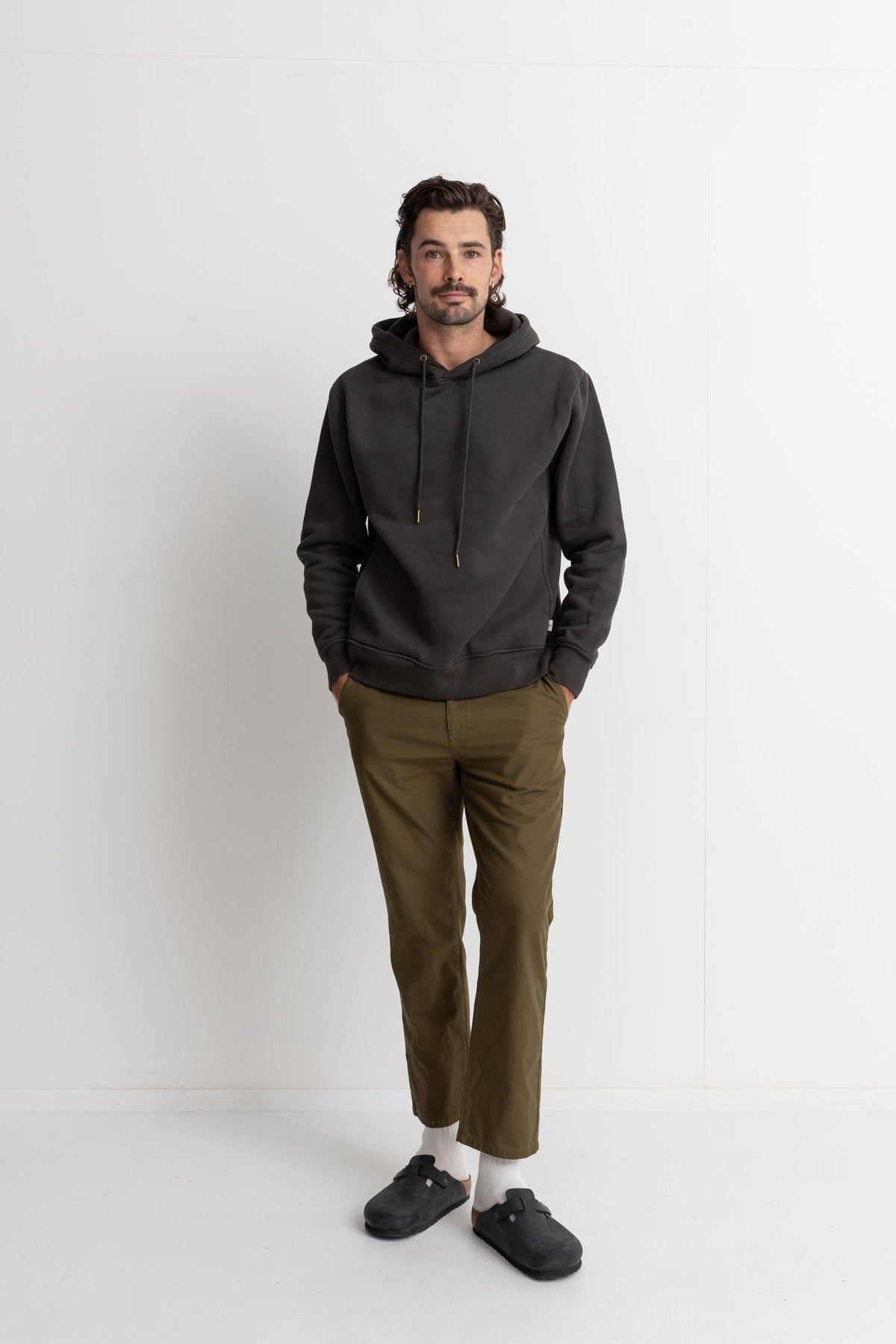 CLASSIC FLEECE HOOD - RhythmCLA24M - FL01 - VINTAGE BLACK - XL