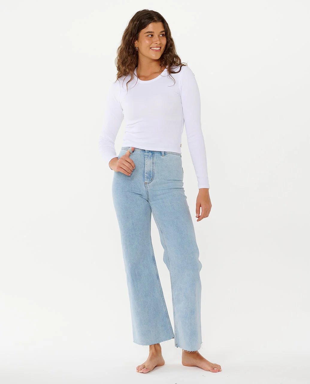 CLASSIC RIBBED L/S TEE - Rip Curl08CWTE-OPTICAL WHITE-2XS