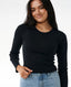 Classic Ribbed L/S Tee - Rip Curl08CWTE - 0090 - Black - L