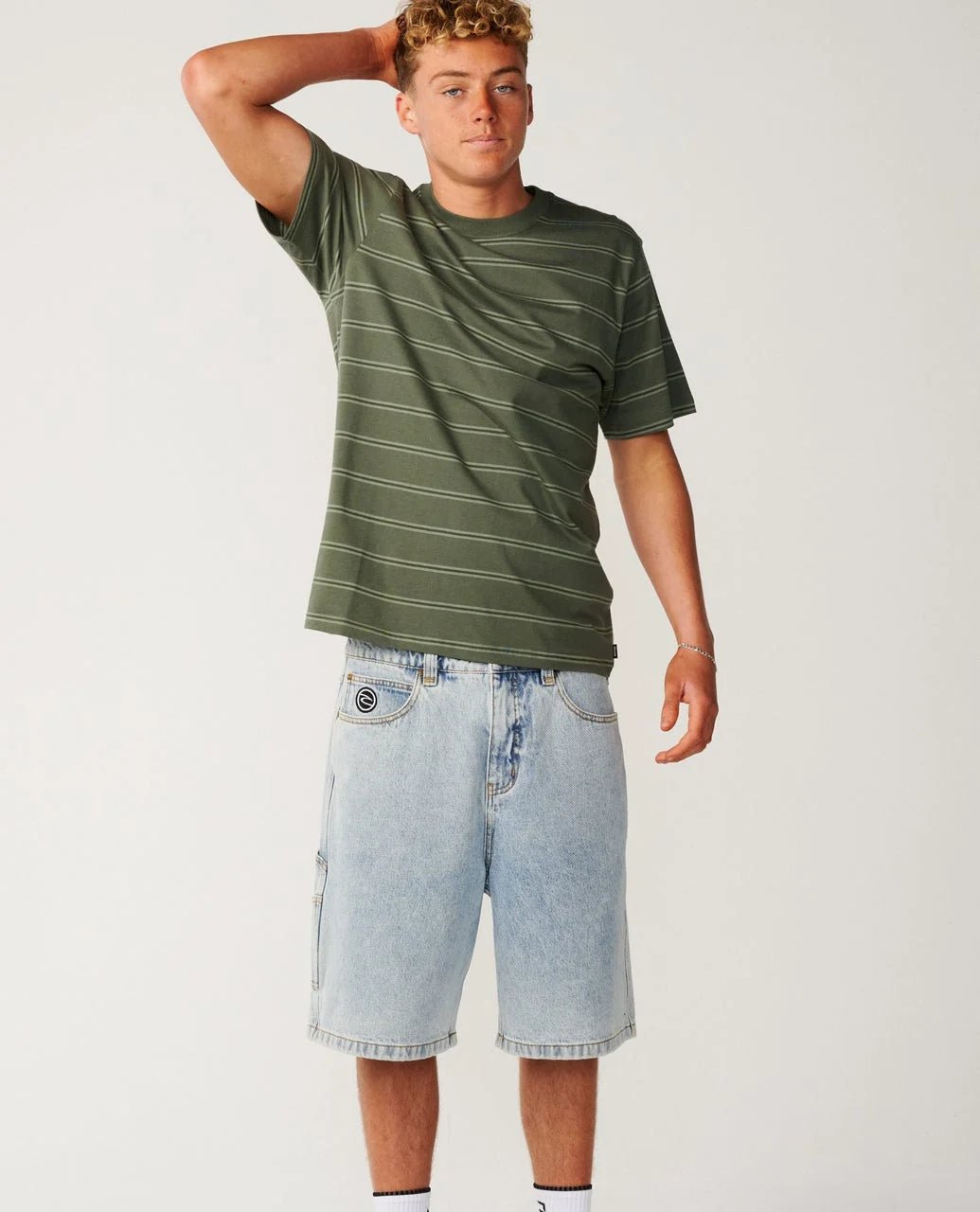 CLASSIC SURF STRIPE TEE -Rip Curl12IMTE-WASHED BLACK-XS