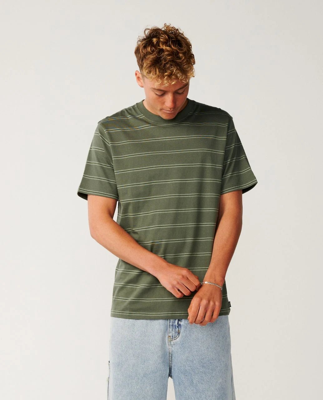CLASSIC SURF STRIPE TEE -Rip Curl12IMTE-WASHED BLACK-XS