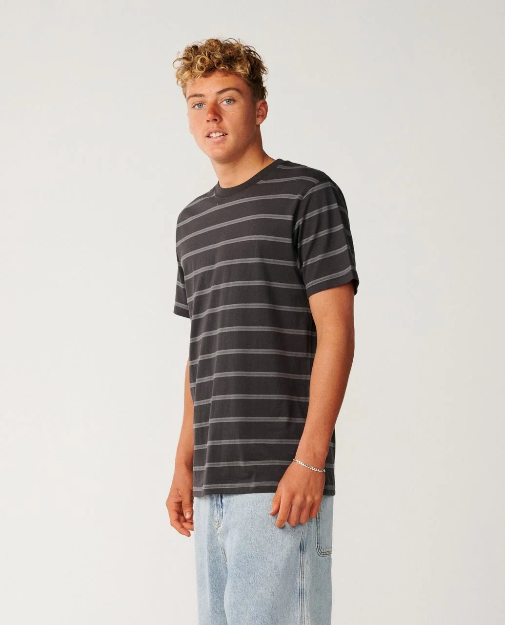 CLASSIC SURF STRIPE TEE -Rip Curl12IMTE-WASHED BLACK-XS