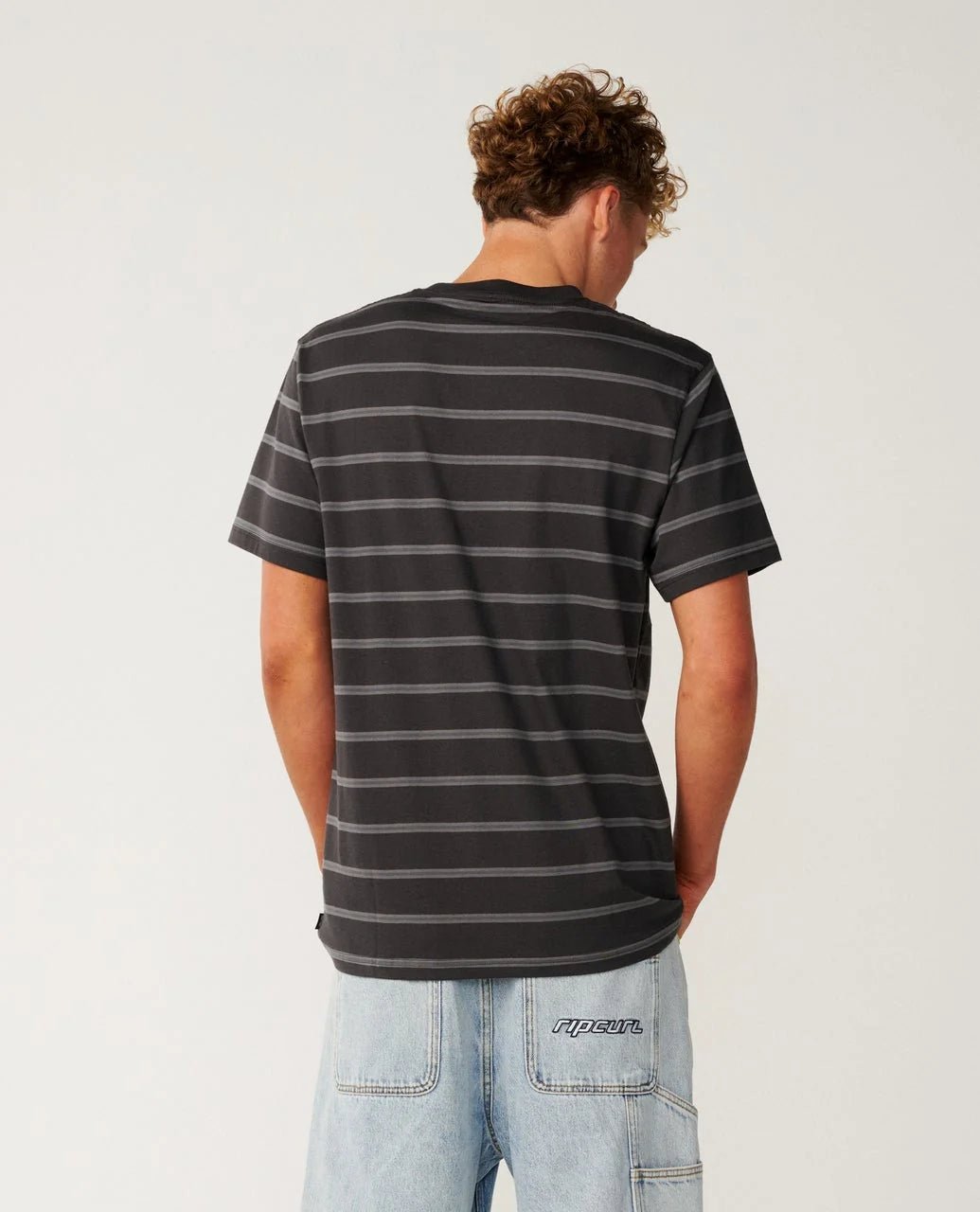 CLASSIC SURF STRIPE TEE -Rip Curl12IMTE-WASHED BLACK-XS
