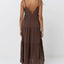 Classic Tiered Midi Dress - RhythmCLA24W - DR04 - CHOCOLATE - 10