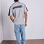 CLINT PANEL BOX FIT TEE -WNDRRW26IA002GMN-GREY MARLE/NAVY-S