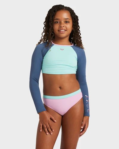 COLORBLOCK CROP TOP LYCRA SET - RoxyERGWR03475 - VINTAGE INDIGO - 8/S