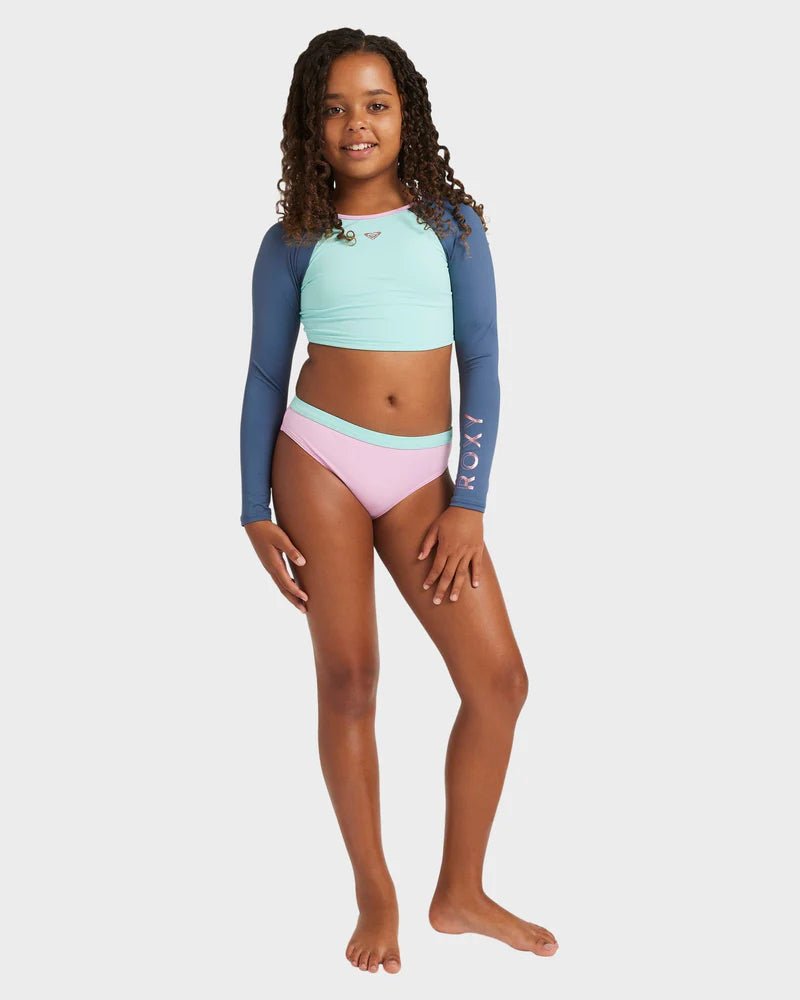 COLORBLOCK CROP TOP LYCRA SET - RoxyERGWR03475 - VINTAGE INDIGO - 8/S