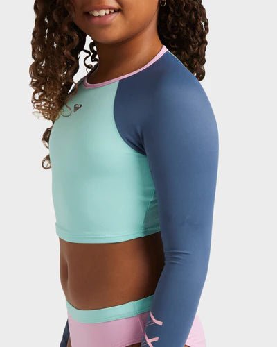 COLORBLOCK CROP TOP LYCRA SET - RoxyERGWR03475 - VINTAGE INDIGO - 8/S