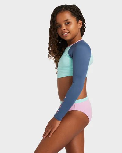 COLORBLOCK CROP TOP LYCRA SET - RoxyERGWR03475 - VINTAGE INDIGO - 8/S