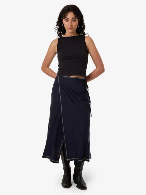 Contour Midi Skirt - ThrillsWTA25 - 303E - Peacoat - 10