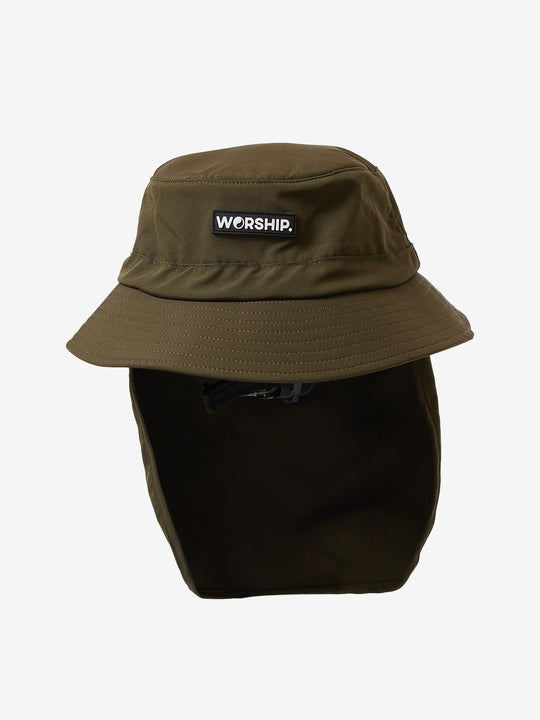 Core Nylon Surf Bucket Hat - Kelp