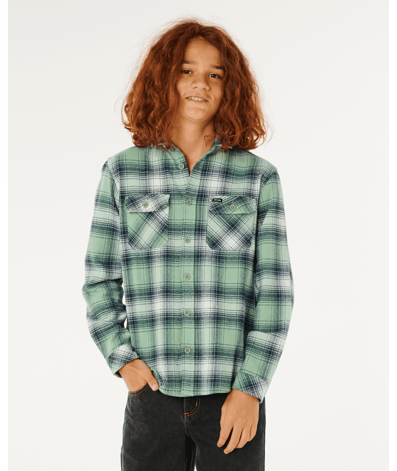 COUNT FLANNEL SHIRT - BOY - Rip Curl005BSH-ALOE-8