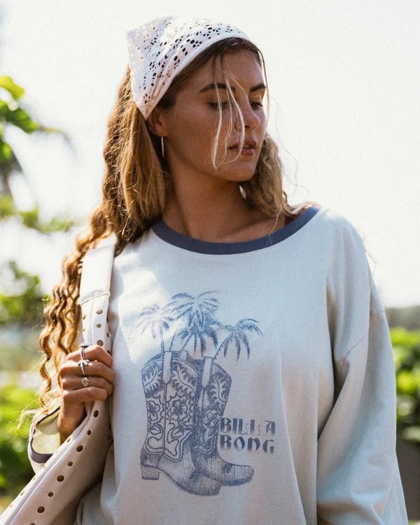 COWGIRL LS TEE -BillabongUBJZT00571-SMOKE GREEN-XS/6