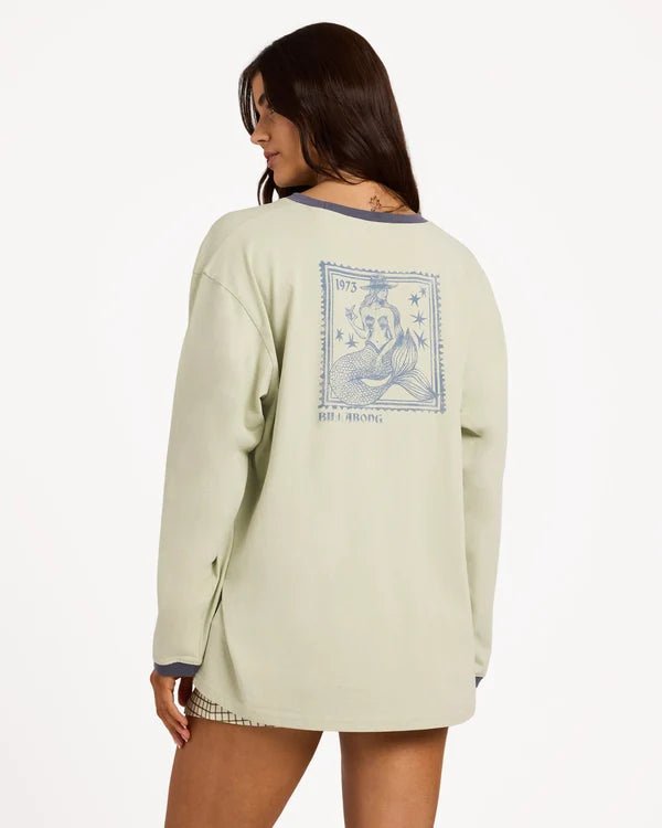 COWGIRL LS TEE -BillabongUBJZT00571-SMOKE GREEN-XS/6