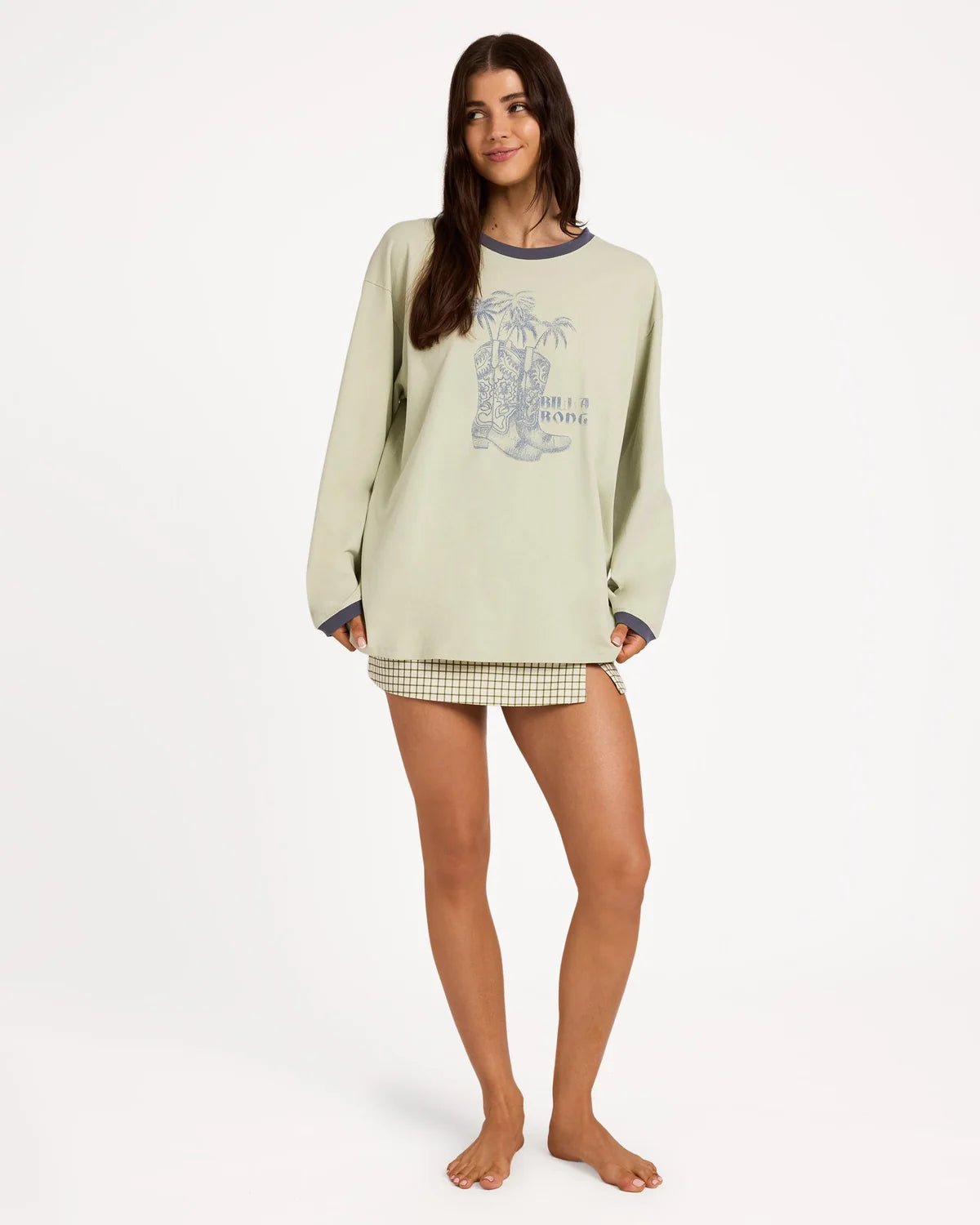 COWGIRL LS TEE -BillabongUBJZT00571-SMOKE GREEN-XS/6
