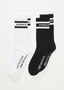 Create Not Destroy - Socks Two Pack - AfendsA230678 - BLACK / WHITE - OS
