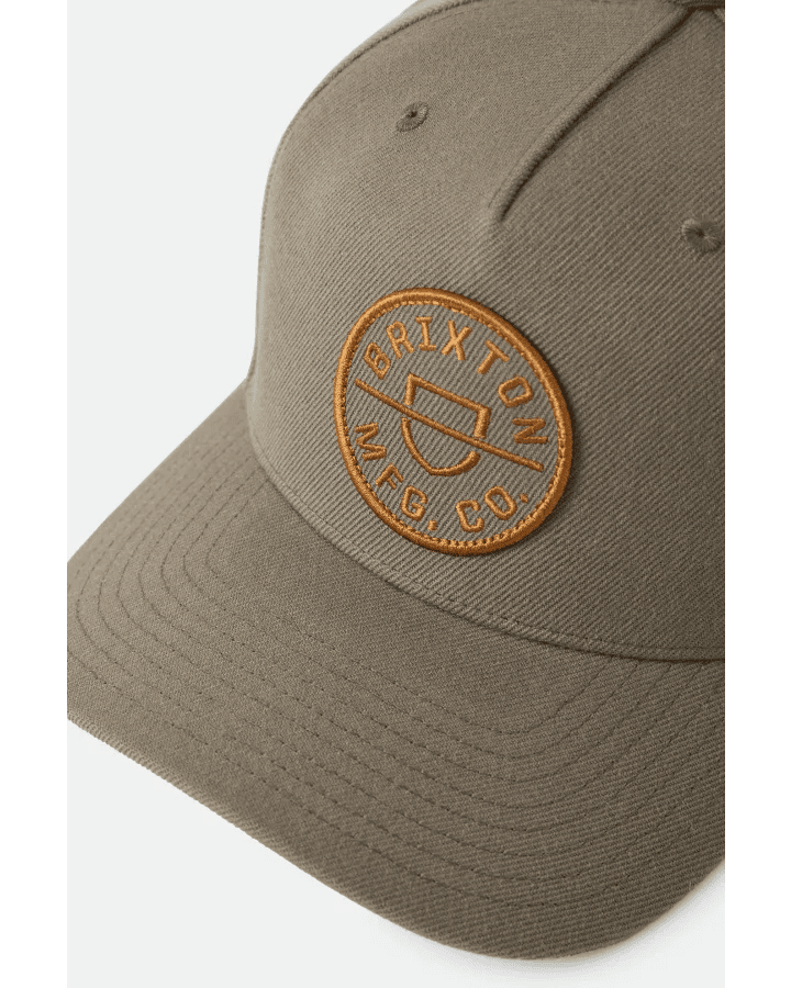CREST C MP SNAPBACK -Brixton11001-DARK OLIVE/CARAMEL-O/S