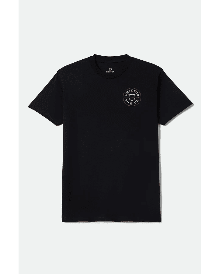 CREST II S/S STND TEE -Brixton17569-BLACK/IVORY/BRICK RED-S