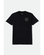CREST II S/S STND TEE -Brixton17569-BLACK/IVORY/BRICK RED-S