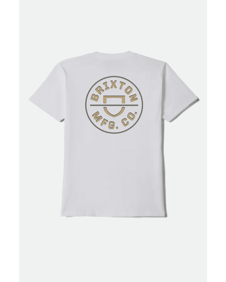 CREST II S/S STND TEE -Brixton17569-WHITE/SAGE/COPPER-S