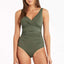 Cross Front Multi fit One Piece - Sea LevelSL1205ECO - KAH - Khaki - 10