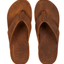 Cruiser Leather Brown Thong - Kustom9345723299494