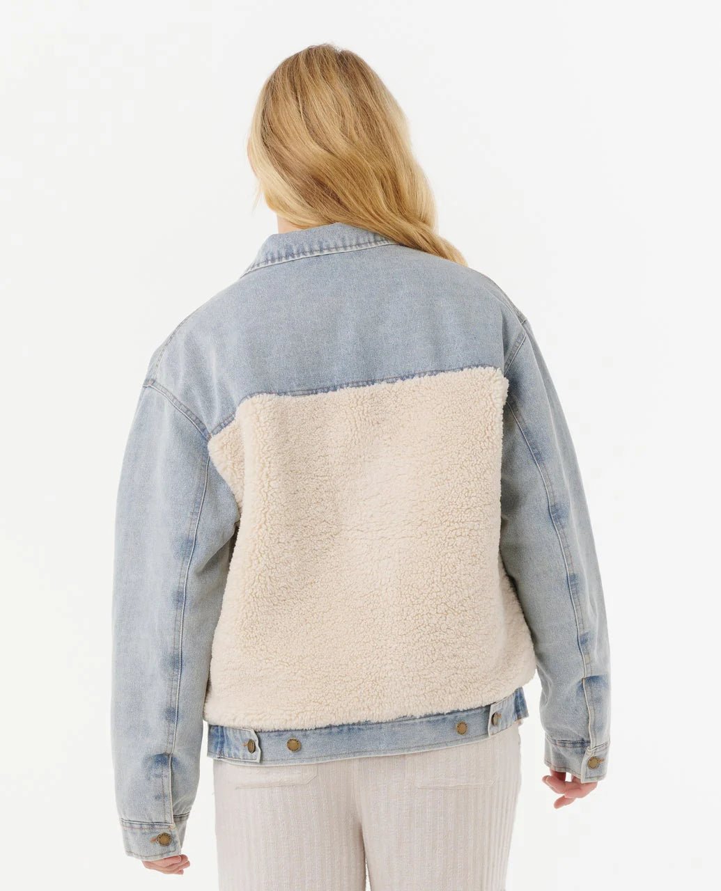 CRUISIN SHERPA DENIM JACKET - Rip Curl03HWJA-WASHED BLUE-2XS